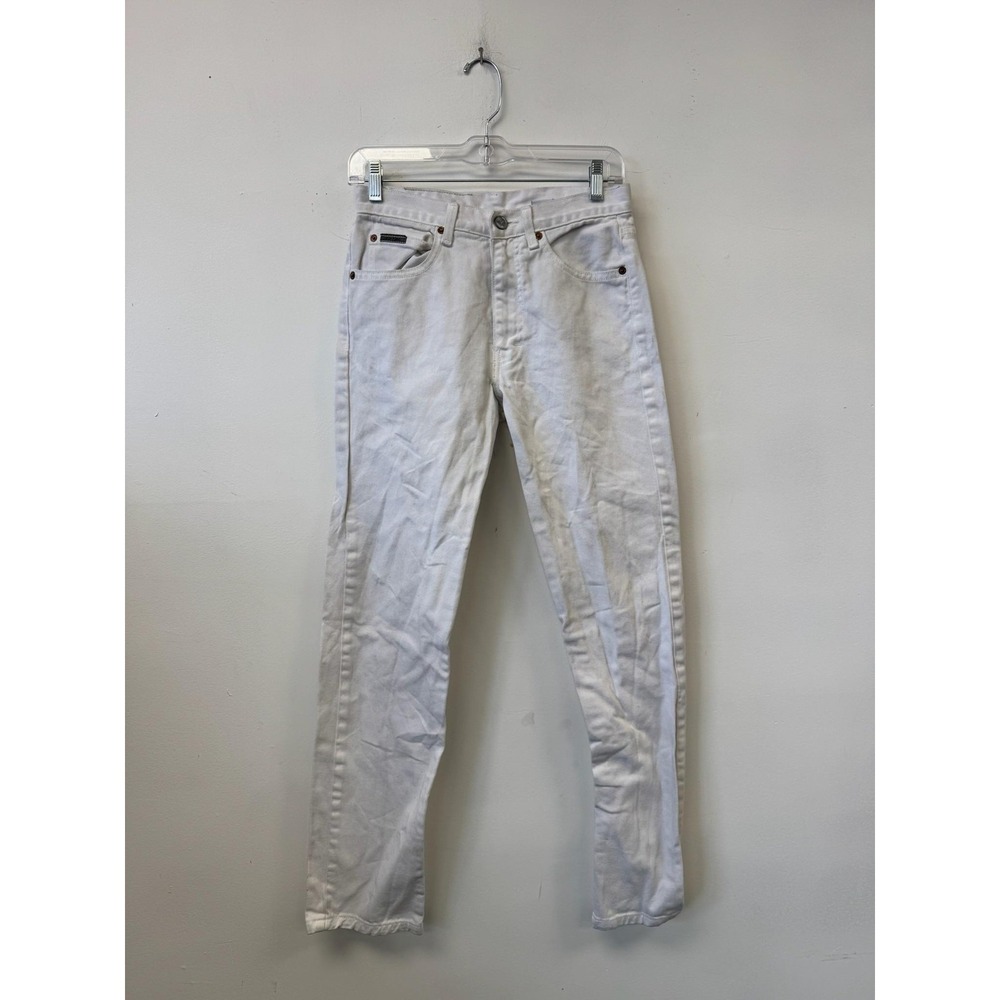Vintage Calvin Klein‎ Jeans Jeans Juniors 3 26" White Straight Denim USA 90s